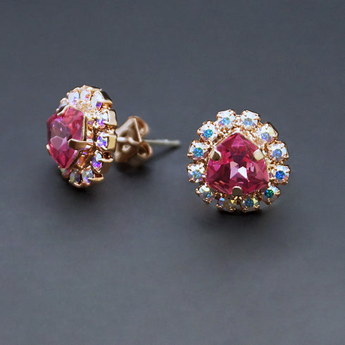 Auskari "Bermudu Trīsstūris IV (Rose)" ar Swarovski™ kristāliem